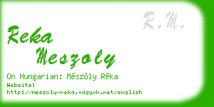 reka meszoly business card